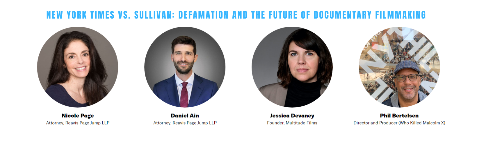 RPJ Partner Nicole Page and Senior Associate Daniel Ain to be Featured on DOC NYC PRO Panel, Friday 11/11