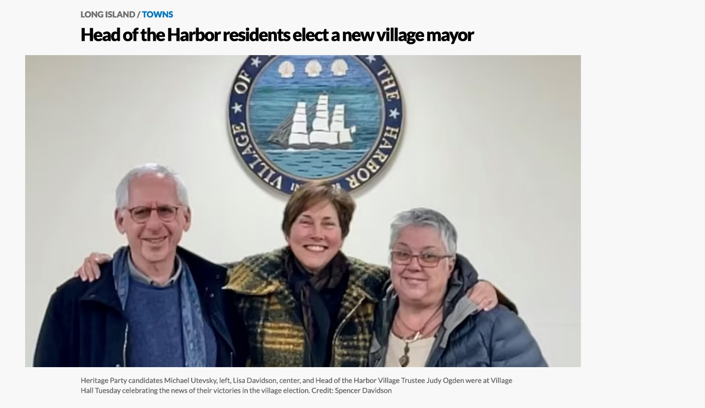 Congratulations to RPJ Counsel Michael Utevsky, Head of the Harbor’s New Village Mayor!
