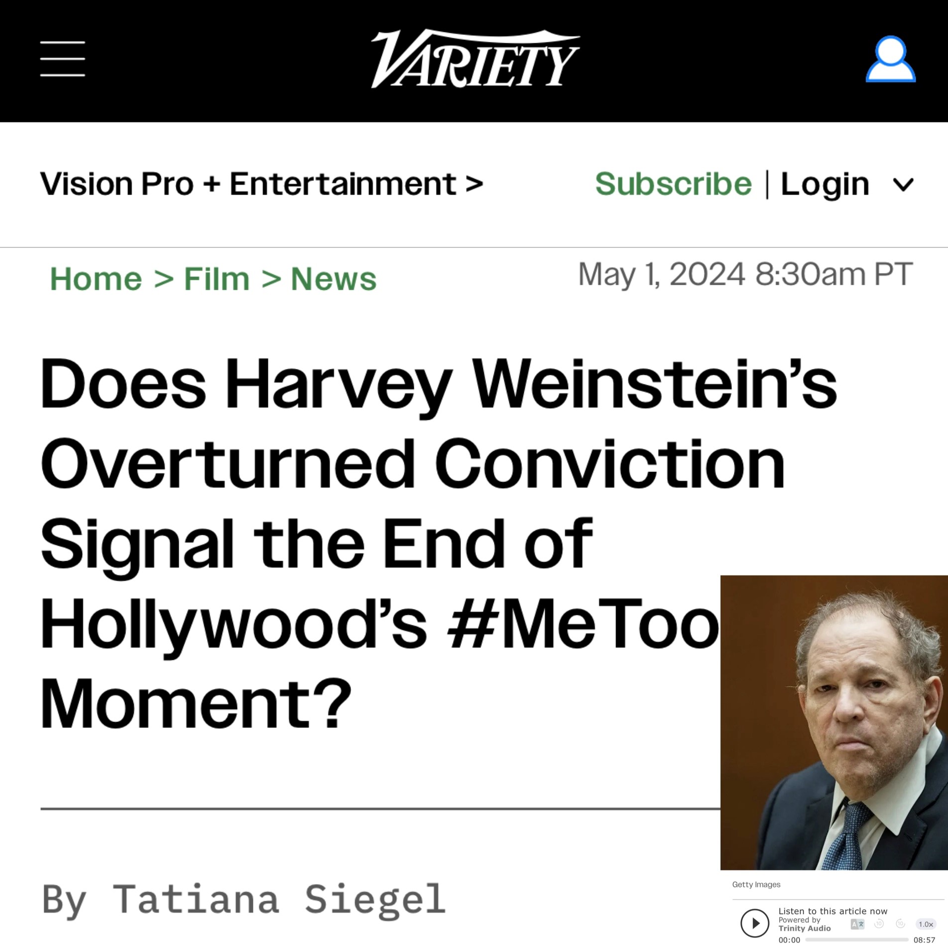 RPJ Partner Nicole Page Featured in Variety Article “Does Harvey Weinstein’s Overturned Conviction Signal the End of Hollywood’s #MeToo Moment?”