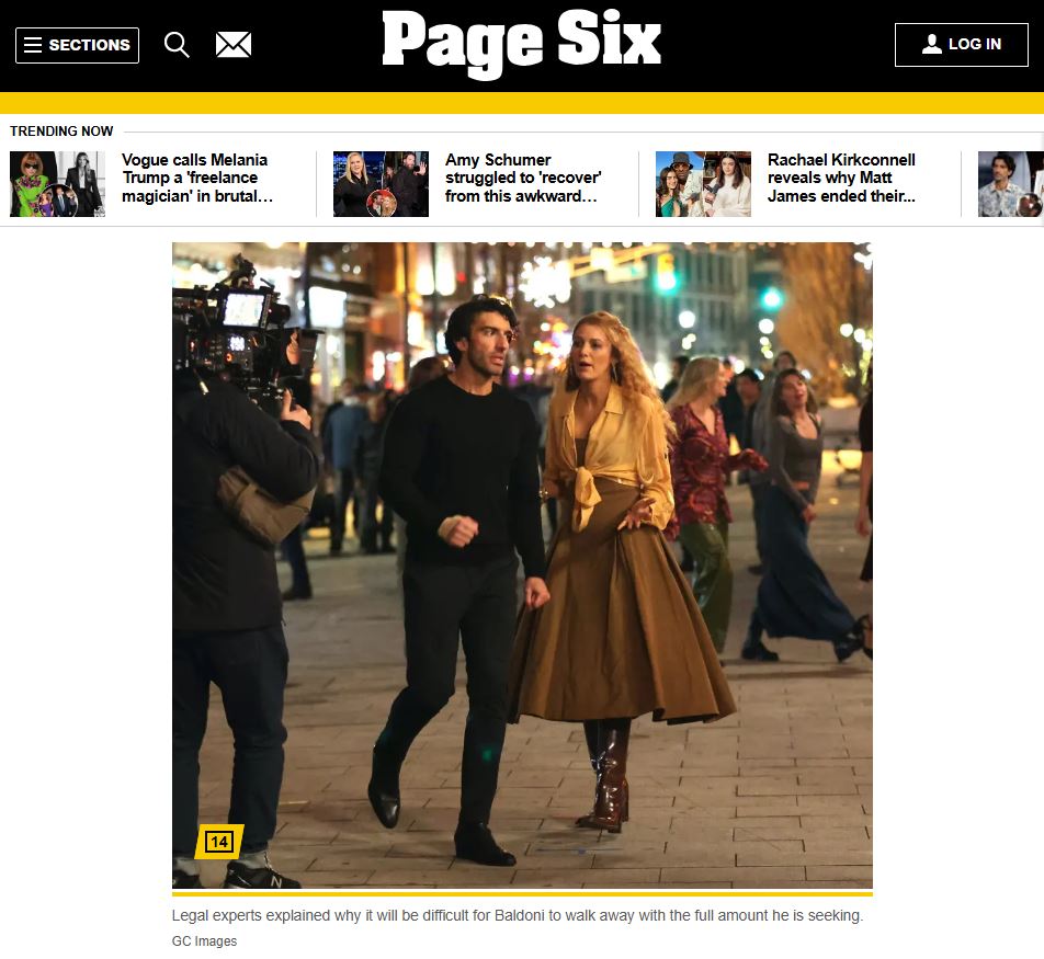 RPJ’s Nicole Page Interview with “Page Six” on Ongoing Legal Battle Between Blakely Lively and Justin Baldoni