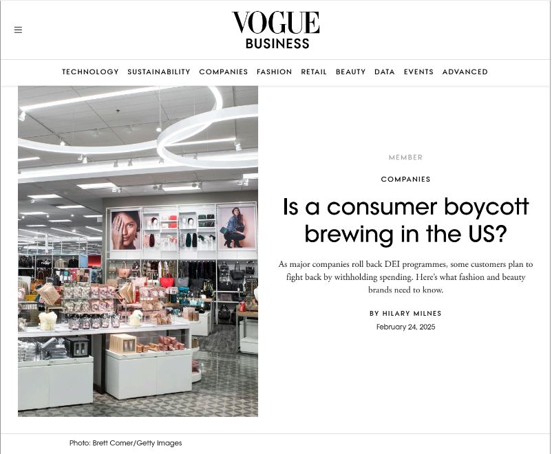 Deena Merlen Interviewed by Vogue Business About DEI Rollbacks and Backlash