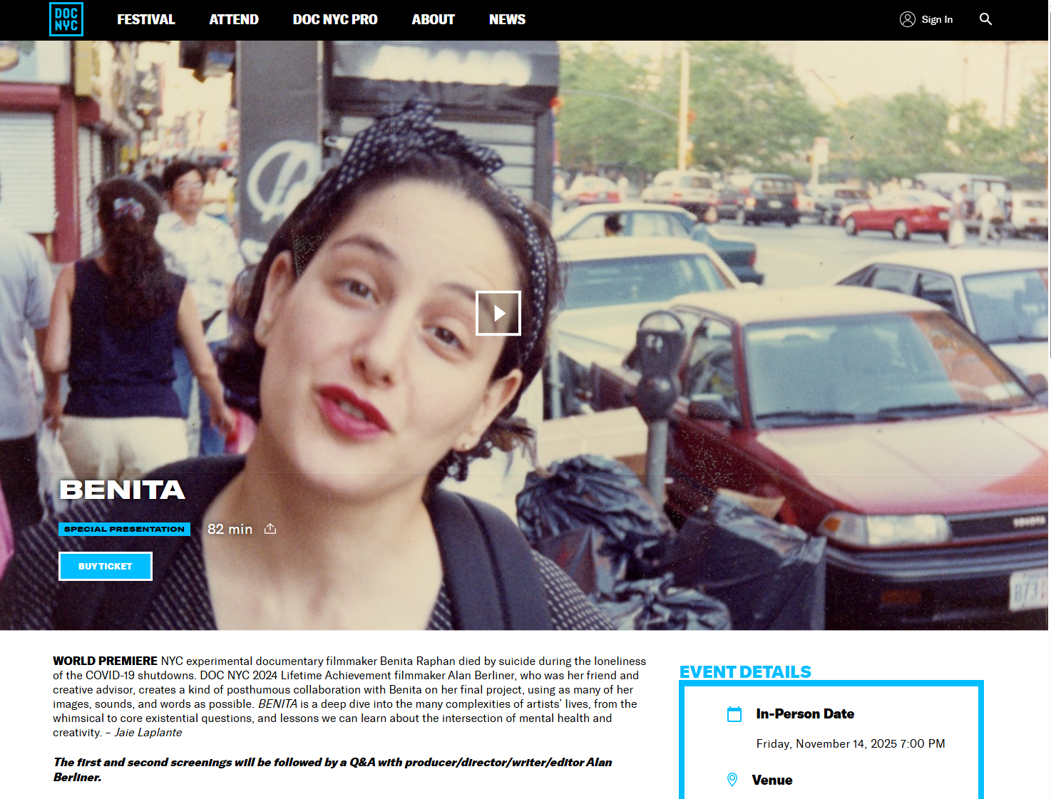 Alan Berliner to Receive 2025 Pennebaker Career Achievement Award